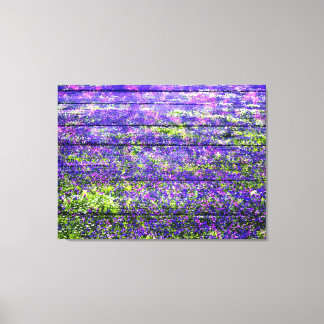 Toile Fleur violet pastel sur bois