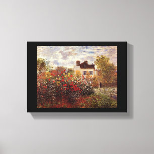 Toile fleurs anciennes jardin de monet à argenteuil sole