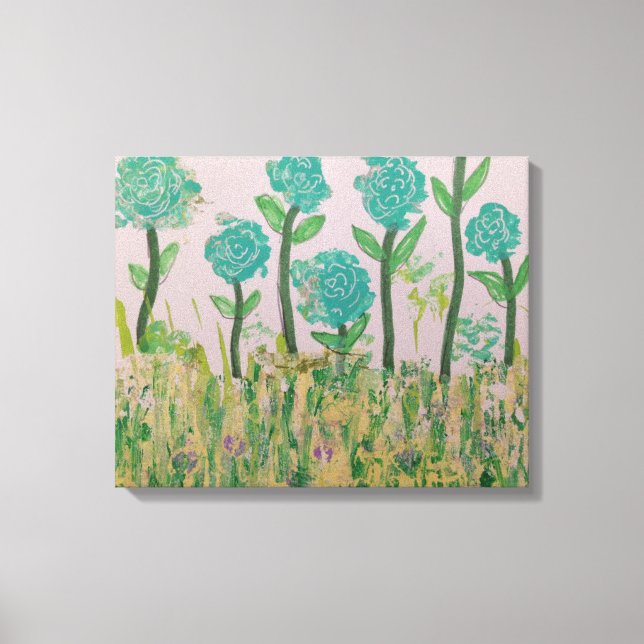 Toile Fleurs aquatiques fantaisistes (Recto)