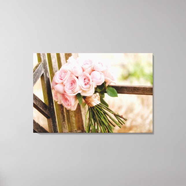 Toile Fleurs | Bouquet rose (Recto)