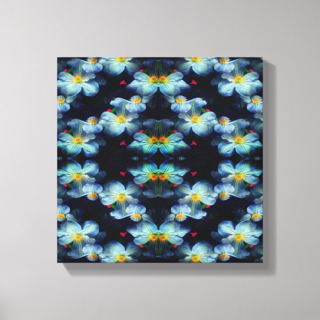 Toile Fleurs Clematis blanches Abstraites (Recto)