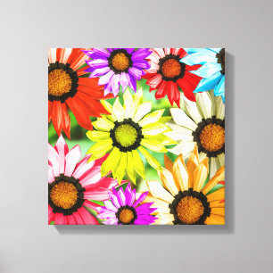 Toile Fleurs colorées de Gerbera