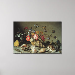 Toile Fleurs, coquilles et Insects Balthasar van der Ast