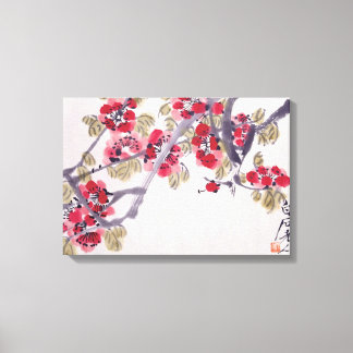 Toile Fleurs d'abricot