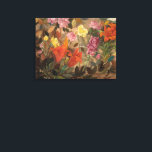 Toile Fleurs dans un jardin | Tadeusz Makowski<br><div class="desc">Fleurs dans un jardin (1920) de Tadeusz Makowski (polonais, 1882-1932) est une interprétation moderne et dynamique d'un jardin fleuri, mêlant des couleurs audacieuses et des formes naturelles stylisées. Dans ce paysage animé, Makowski insuffle à la scène une structure rythmique et une abstraction décorative, reflétant son style moderniste en évolution influencé...</div>