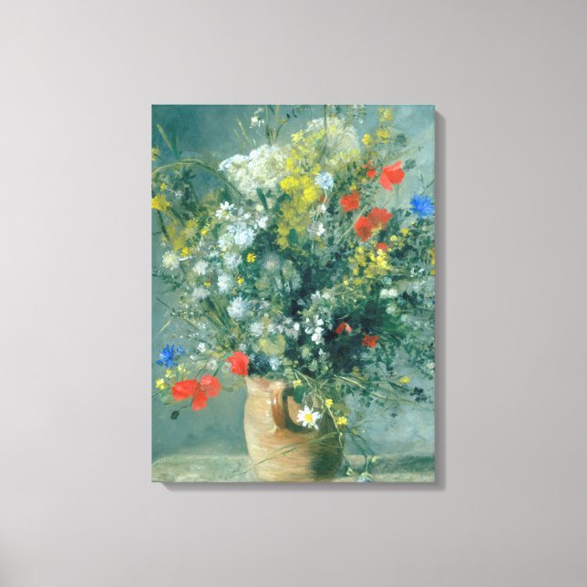 Toile Fleurs dans un Vase Auguste Renoir Art (Recto)