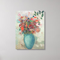 Fleurs dans un vase turquoise, vers 1912