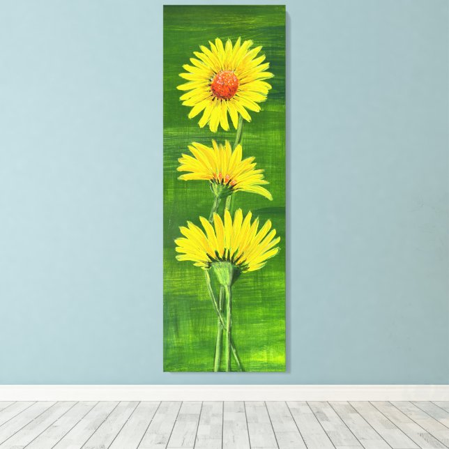 Toile Fleurs d'art moderne (Insitu (Plancher de Bois))