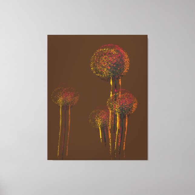 Toile Fleurs d'automne Abstraites modernes (Recto)