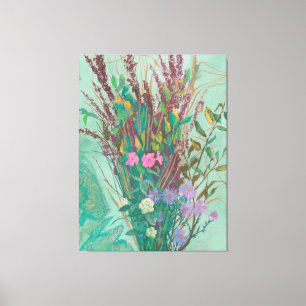 Toile "Fleurs d'automne" extra grand
