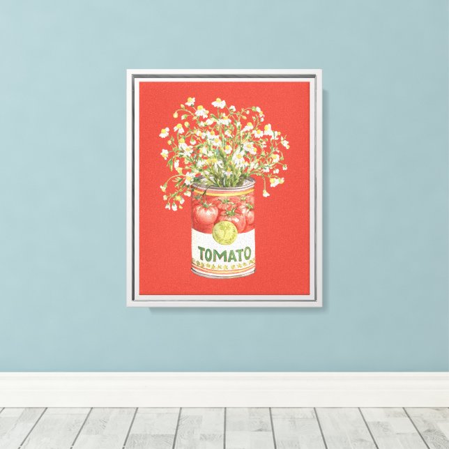 Toile Fleurs de boîte de tomates (Insitu (Plancher de Bois))