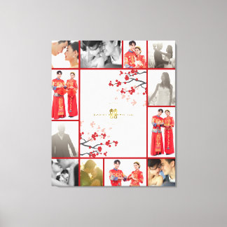 Toile Fleurs de cerisier & Mariage chinois Golden Double