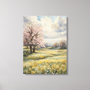 Toile Fleurs de cerisiers roses