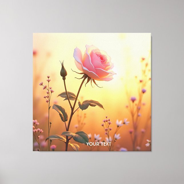 Toile Fleurs de champ de Rose mignon Imaginaire (Recto)