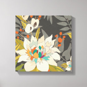 Toile Fleurs de crépuscule tropicaux