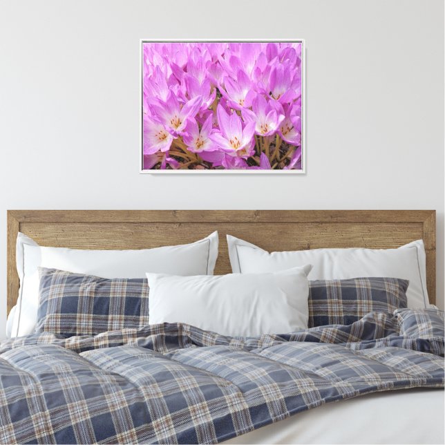 Toile Fleurs de crocus d'automne rose (Insitu(Chambre))