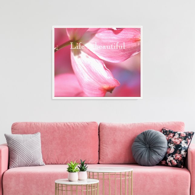 Toile Fleurs de Dogwood Rose (Insitu(Salon))