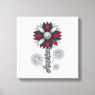 Toile Fleurs de feu d'artifice vectoriel de l'Amérique p