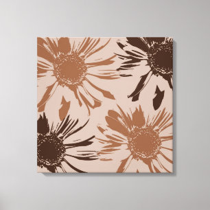 Toile Fleurs de Gerbera Terre