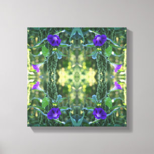 Toile Fleurs de gloire violet sauvage du matin Abstrait