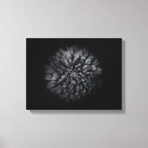 Toile Fleurs de jardin en noir et blanc n° 68