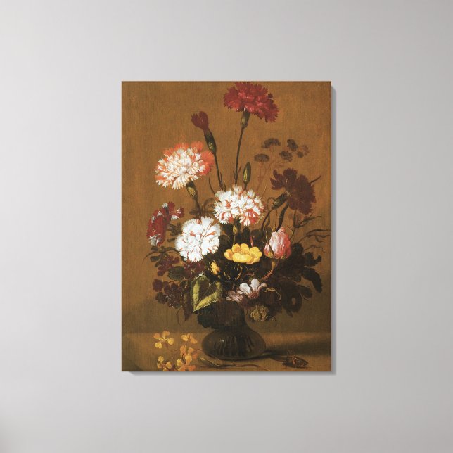 Toile Fleurs de nature morte Fleurs dans un vase, baroqu (Recto)