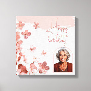 Toile Fleurs de Parties scintillant rose Photo florale 8