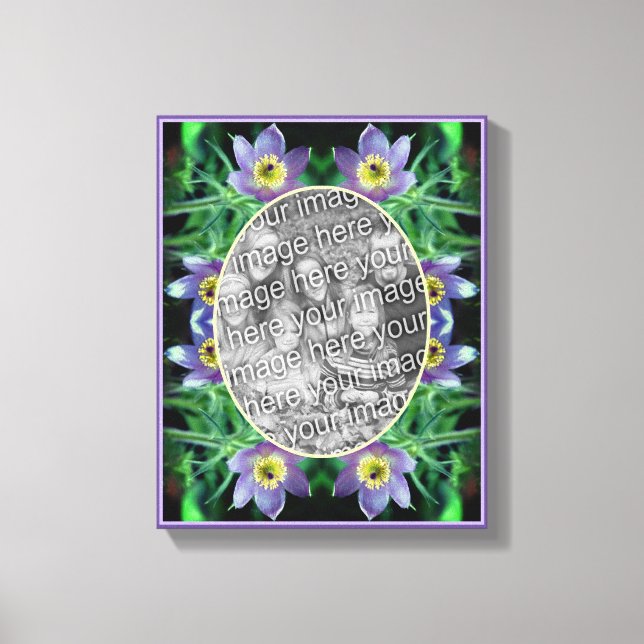 Toile Fleurs de Pasque Cadre Créez Votre Propre Photo (Recto)