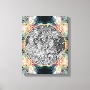 Toile Fleurs de pivoine rose cadre créer votre propre ph