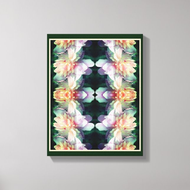 Toile Fleurs de pivoine rose Multipliées Abstraites (Recto)