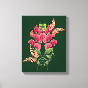 Toile Fleurs De Pois Sucrées Et Papillons