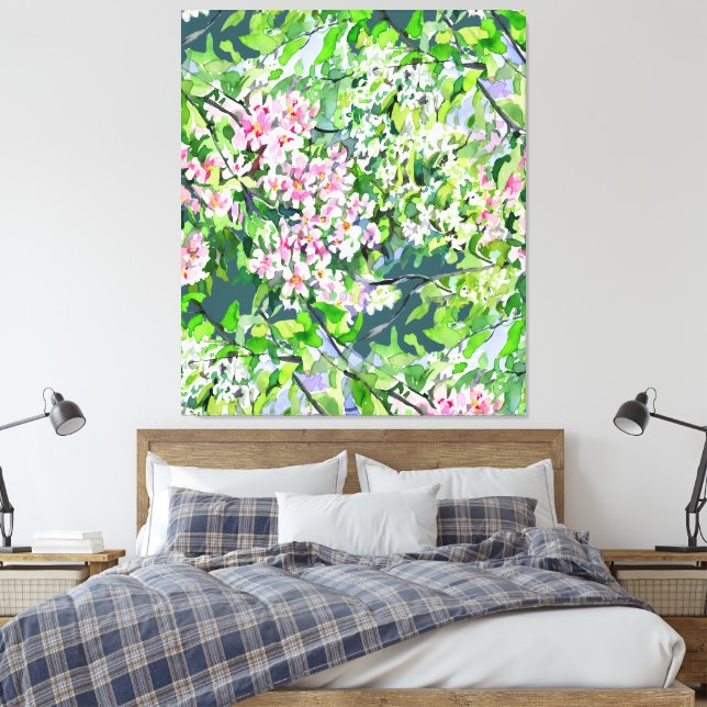 Toile Fleurs de pommier aquarelle – Botanica (Insitu(Chambre))