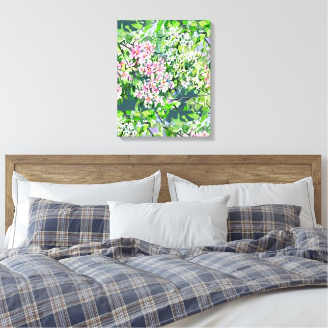 Toile Fleurs de pommier aquarelle – Botanica (Insitu(Chambre))