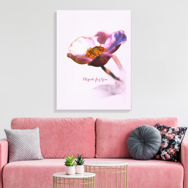 Toile Fleurs de rêve rose - Elégant Imaginaire Nature (Insitu(Salon))