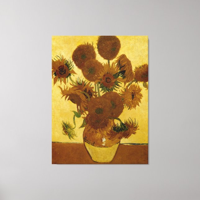 Toile Fleurs de soleil : 1888 par Van Gogh (Recto)