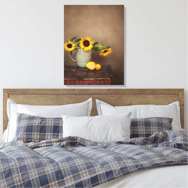 Toile Fleurs de soleil et citrons rustiques (Insitu(Chambre))