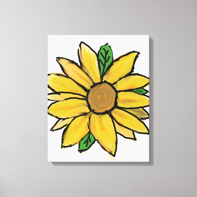 Toile Fleurs de soleil Jaune brillantes (Recto)