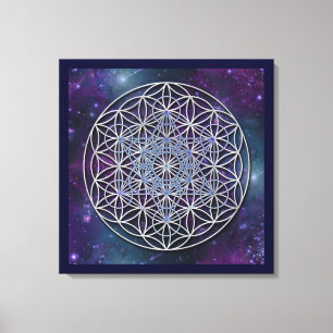 Toile FLEURS DE VIE - Archangel Metatron Cube