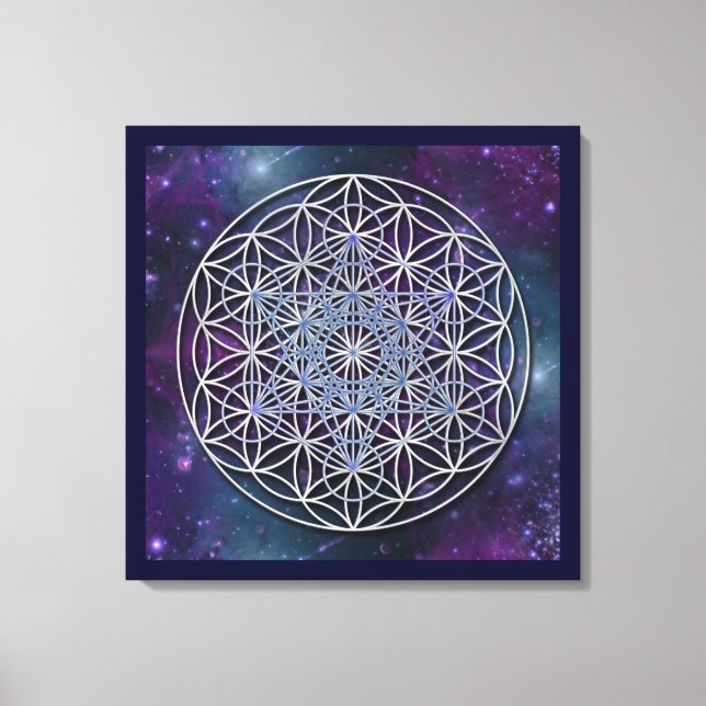 Toile FLEURS DE VIE - Archangel Metatron Cube (Recto)