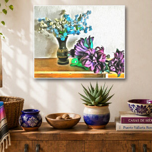Toile Fleurs de Vie Still Life Sayulita Mexique 2190 Art