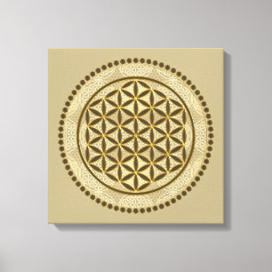Toile FLEURS DE VIE - Symbole de géométrie sacrée Art 2