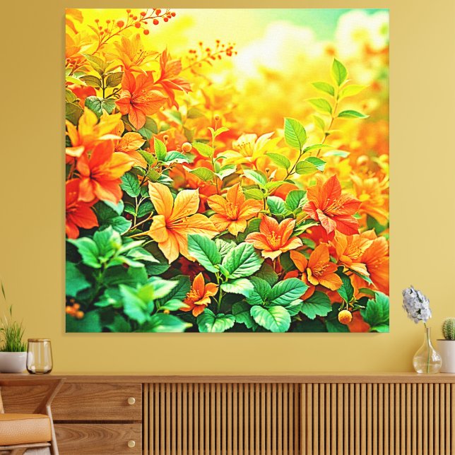 Toile Fleurs d'été vibrantes (Insitu(Salon))