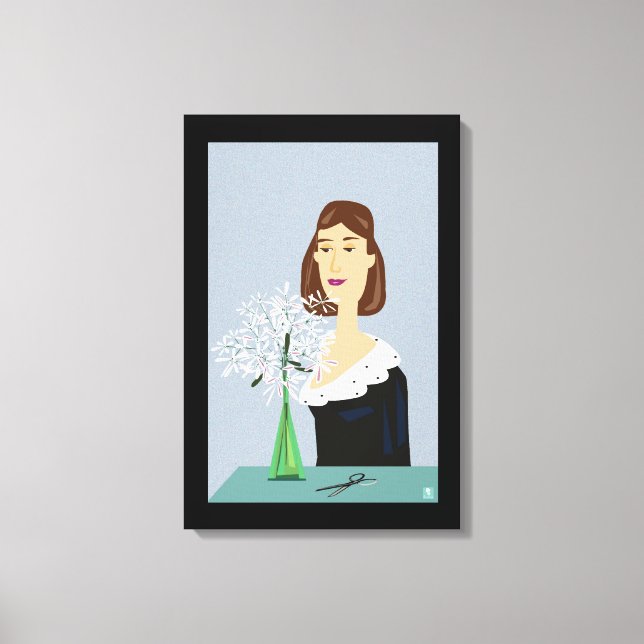 Toile Fleurs en flocon de neige (Recto)