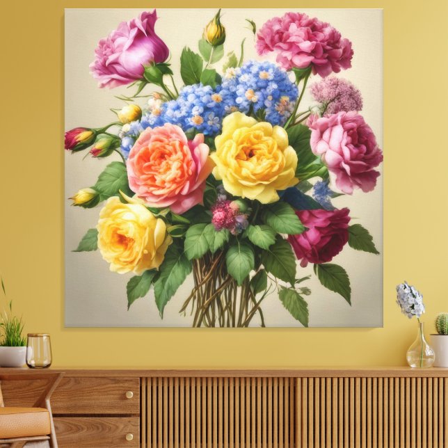 Toile Fleurs en pleine floraison (Insitu(Salon))