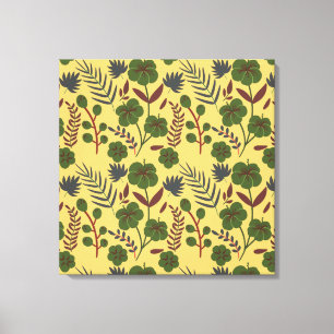 Toile Fleurs et papillons floraux motifs sans soudure