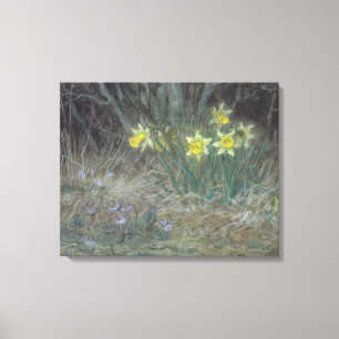 Toile Fleurs et violets Narcissus (par Millet)