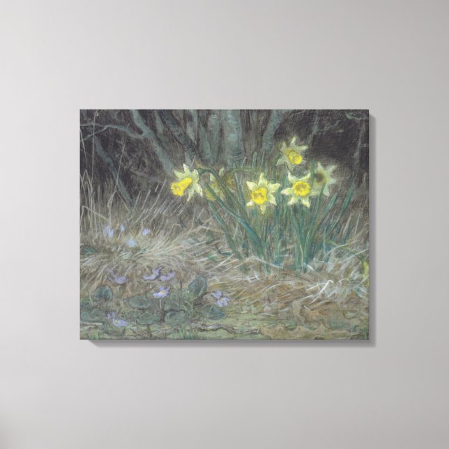 Toile Fleurs et violets Narcissus (par Millet) (Recto)
