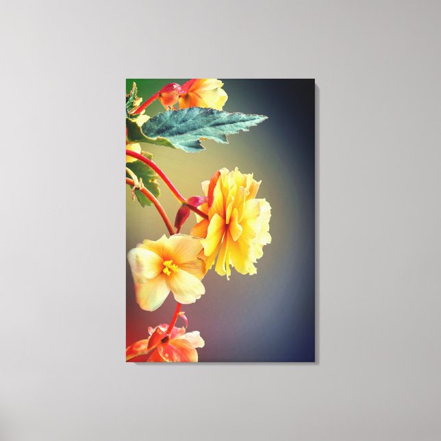 Toile Fleurs, Fleurs Jaunes, Pétales (Recto)