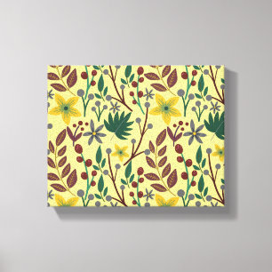 Toile Fleurs florales sans coutures motifs, feuilles, br