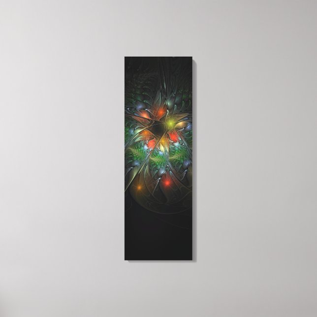 Toile Fleurs imaginaires fractales douces et tendres (Recto)